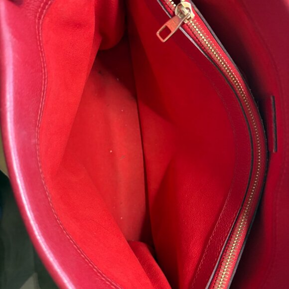 Louis Vuitton Brown and Red Monogram Tote - Picture 5 of 16